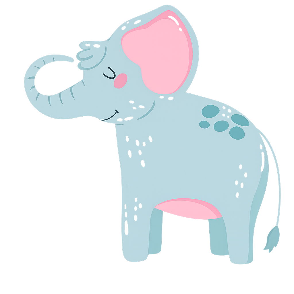 Ilustración infantil elefante